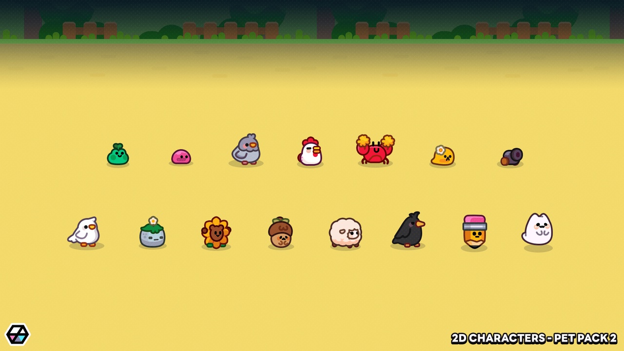 Media 1 for listing 2D Characters - Pet Pack 2