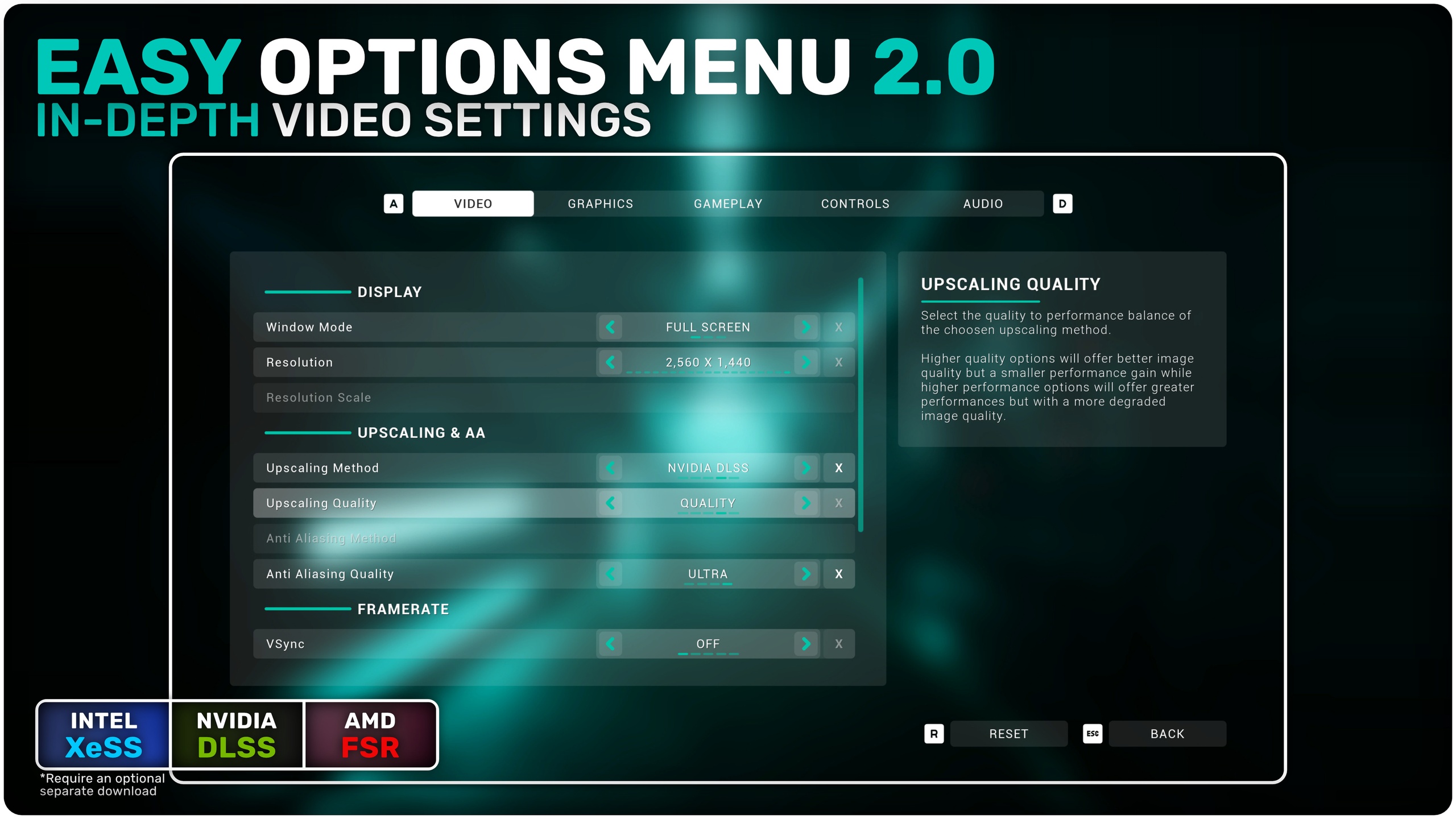 Media 1 for listing Easy Options Menu