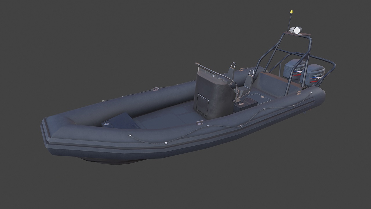 Media 1 for listing Rigid Inflatable Boat RIB boat Low-poly PBR