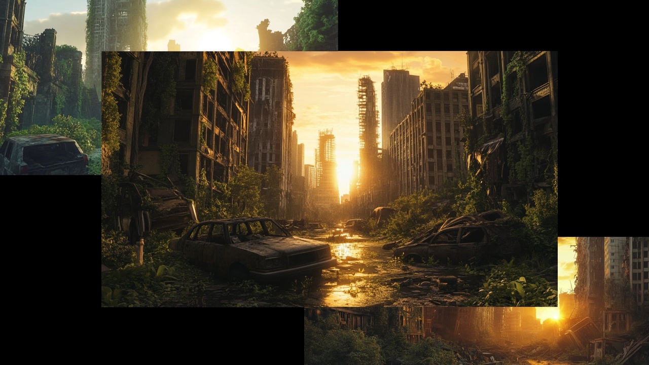 Post-Apocalyptic Backgrounds 제품 등록을 위한 미디어 1개