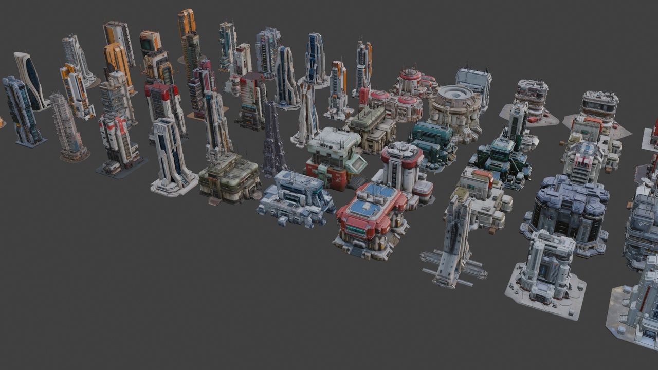 Media 1 for listing Sci-Fi Architecture Set 1