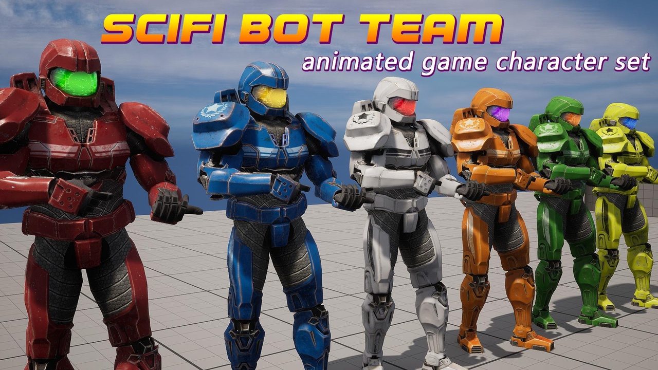 Media 1 for listing SciFi Bot Team  - Space Marine