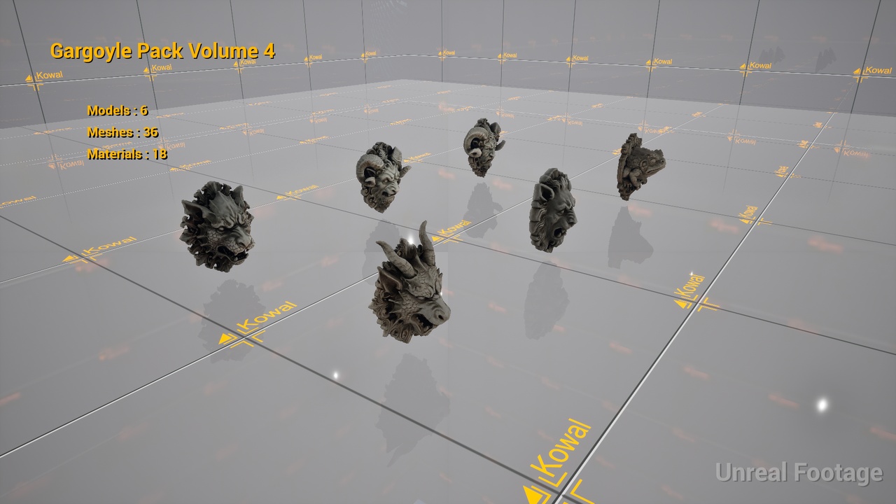 Media 1 for listing Gargoyle Pack Volume 4— 6 Game-Ready Gargoyle Models