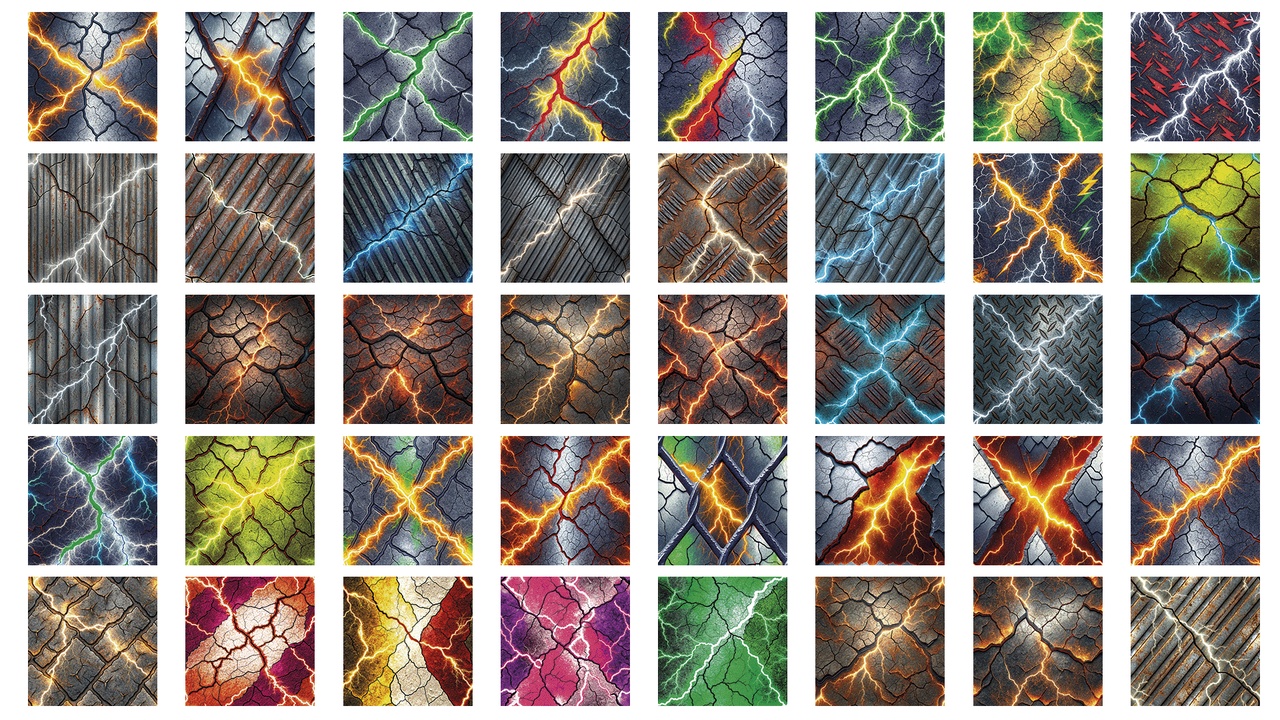 Media 1 for listing 80 Seamless Textures – Energy Rifts