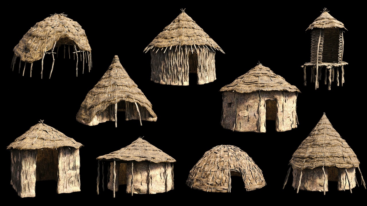 Media 1 for listing Primitive African Improvised Huts