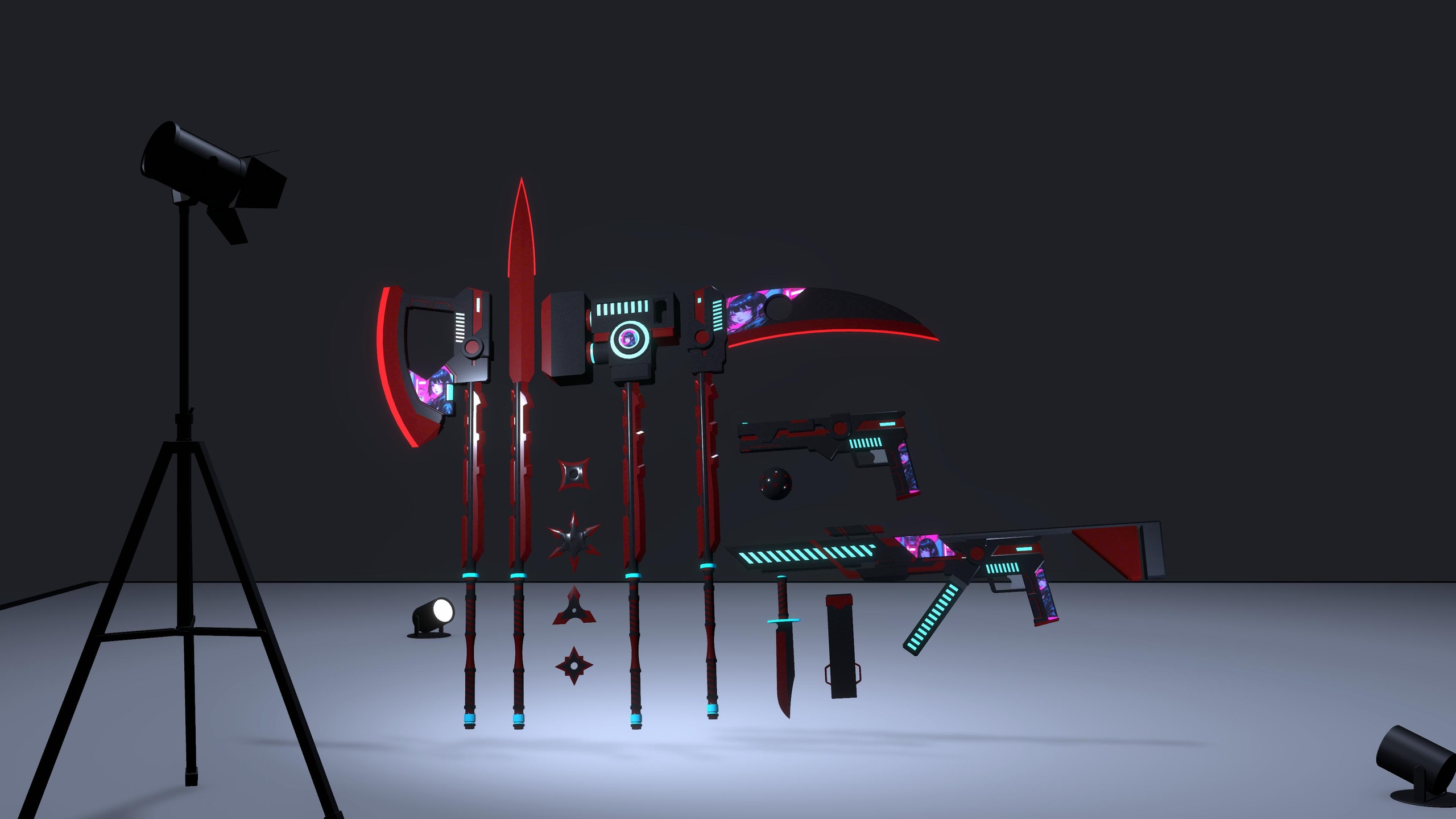 Media 1 for listing Cyberpunk Energy Weapon Pack
