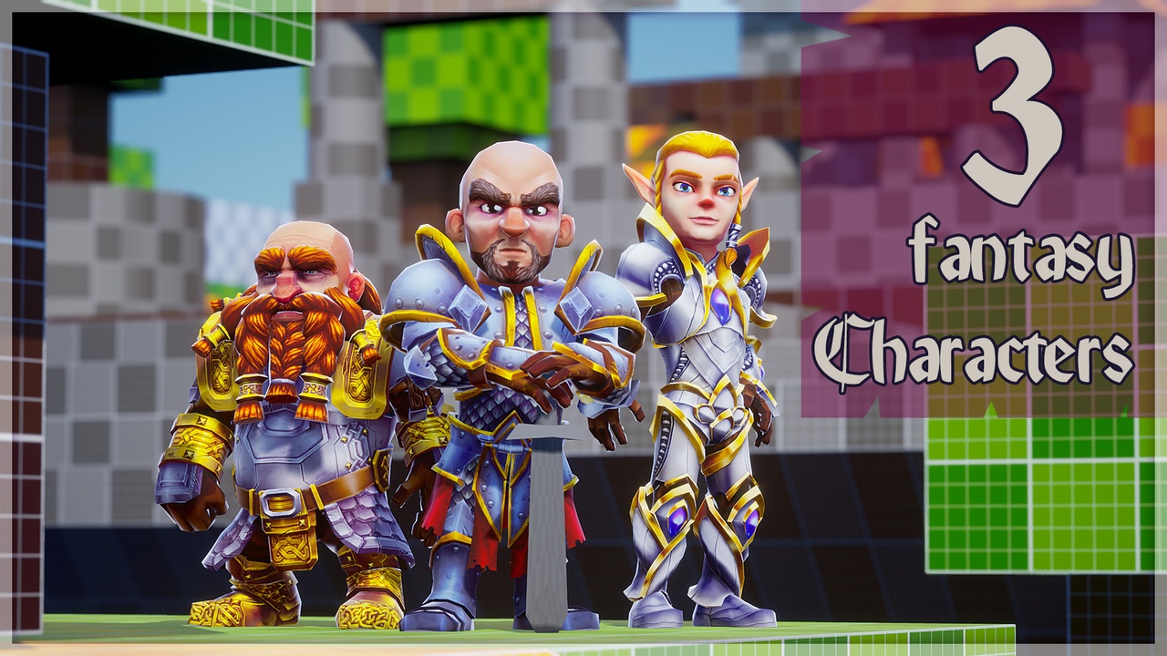 Media 1 for listing 3 Fantasy Characters Pack