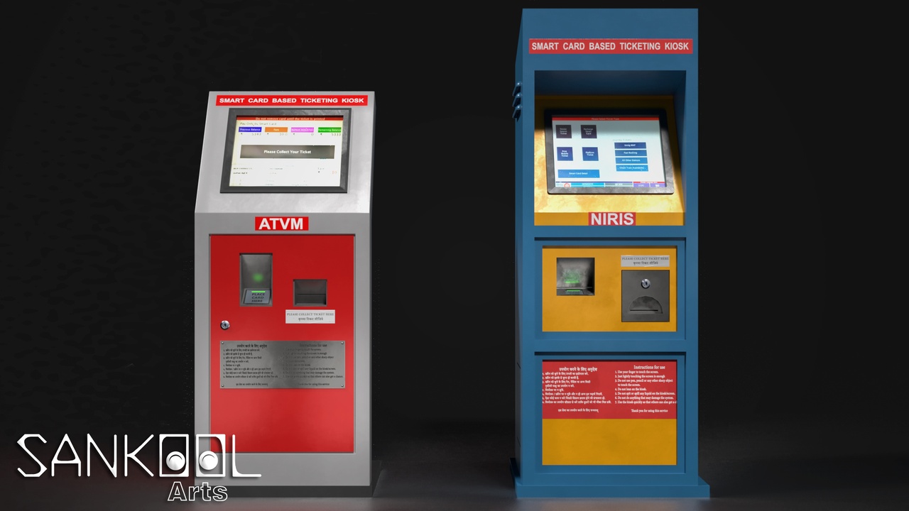 Media 1 for listing Indian Railway Ticket Kiosk / ATVM Machine (Include GLTF / USD)