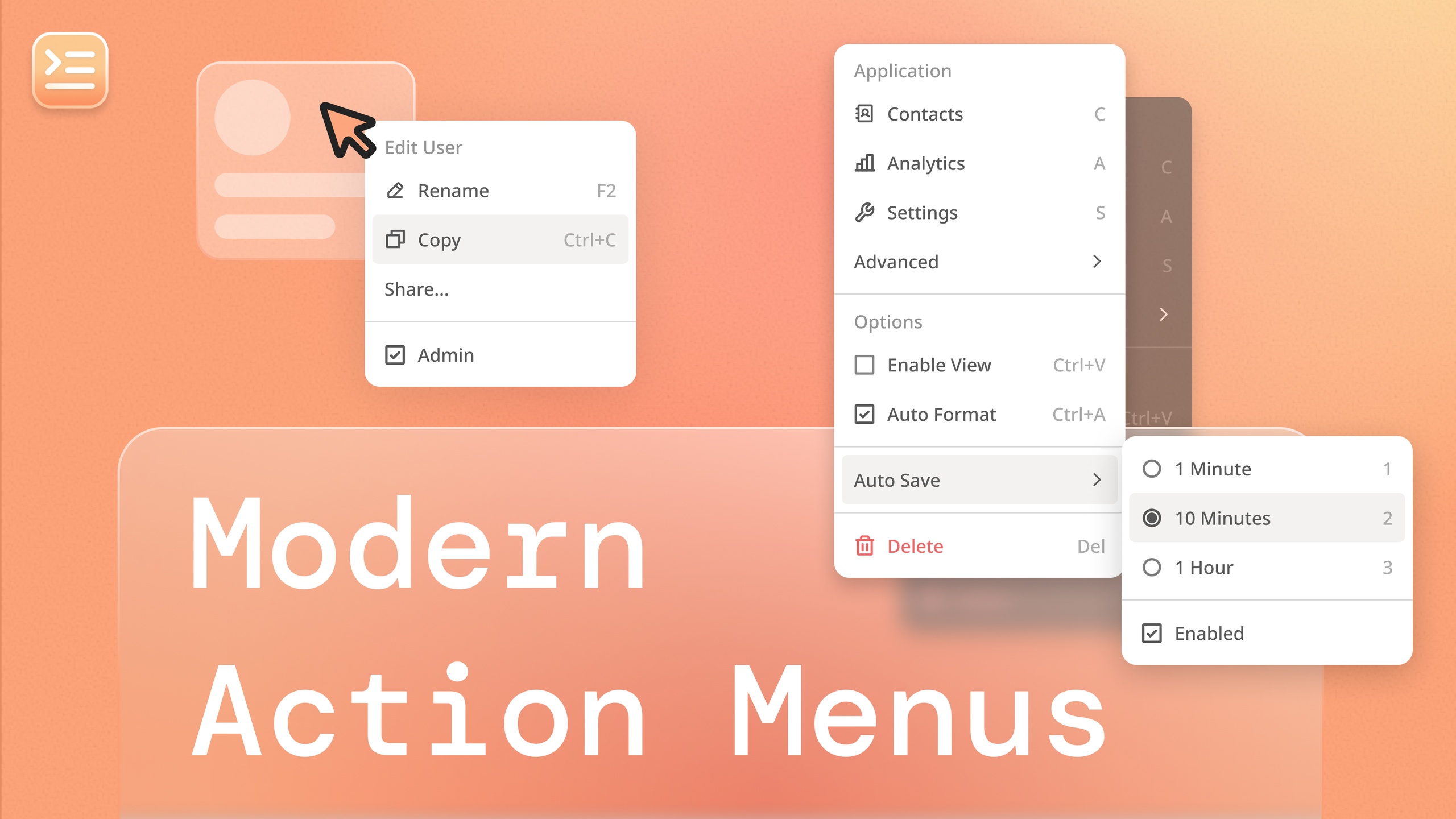 Media 1 for listing Modern Action Menus - Context/Dropdown/File Menus