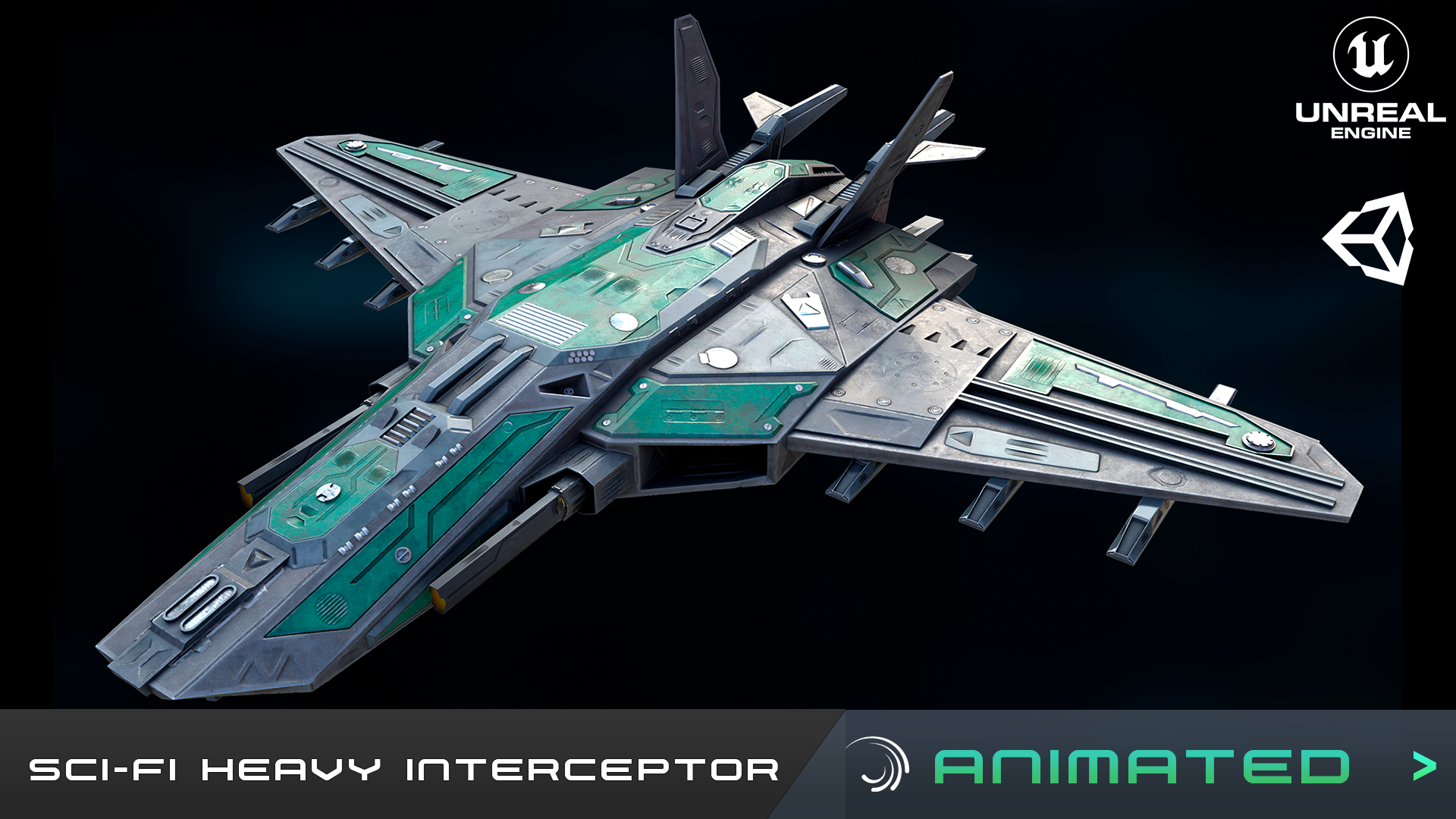 Shadow Interceptor Sci-Fi Heavy Interceptor | Fab