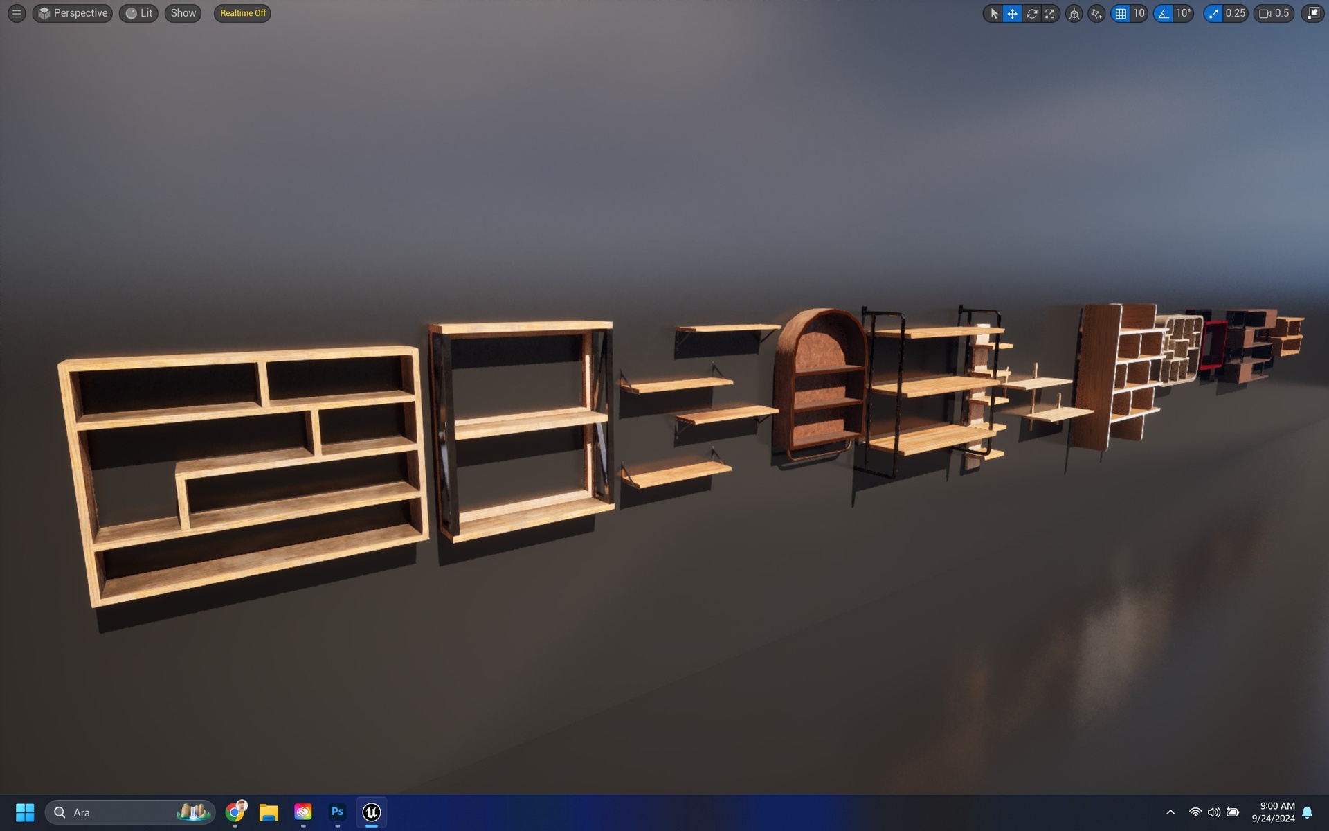 Media 1 for listing Shelf 01 - Realistic 4K PBR Mesh Bundle