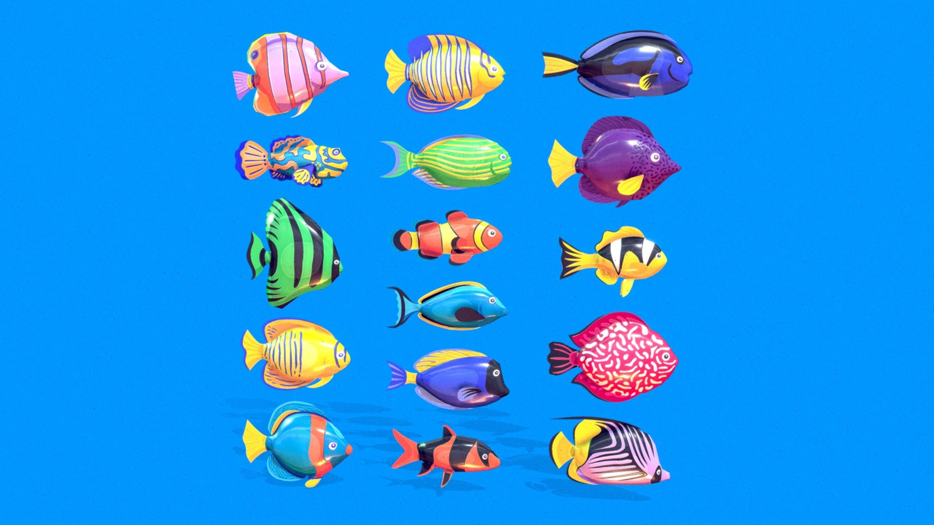 Lowpoly Fish Toon Pack | Fab