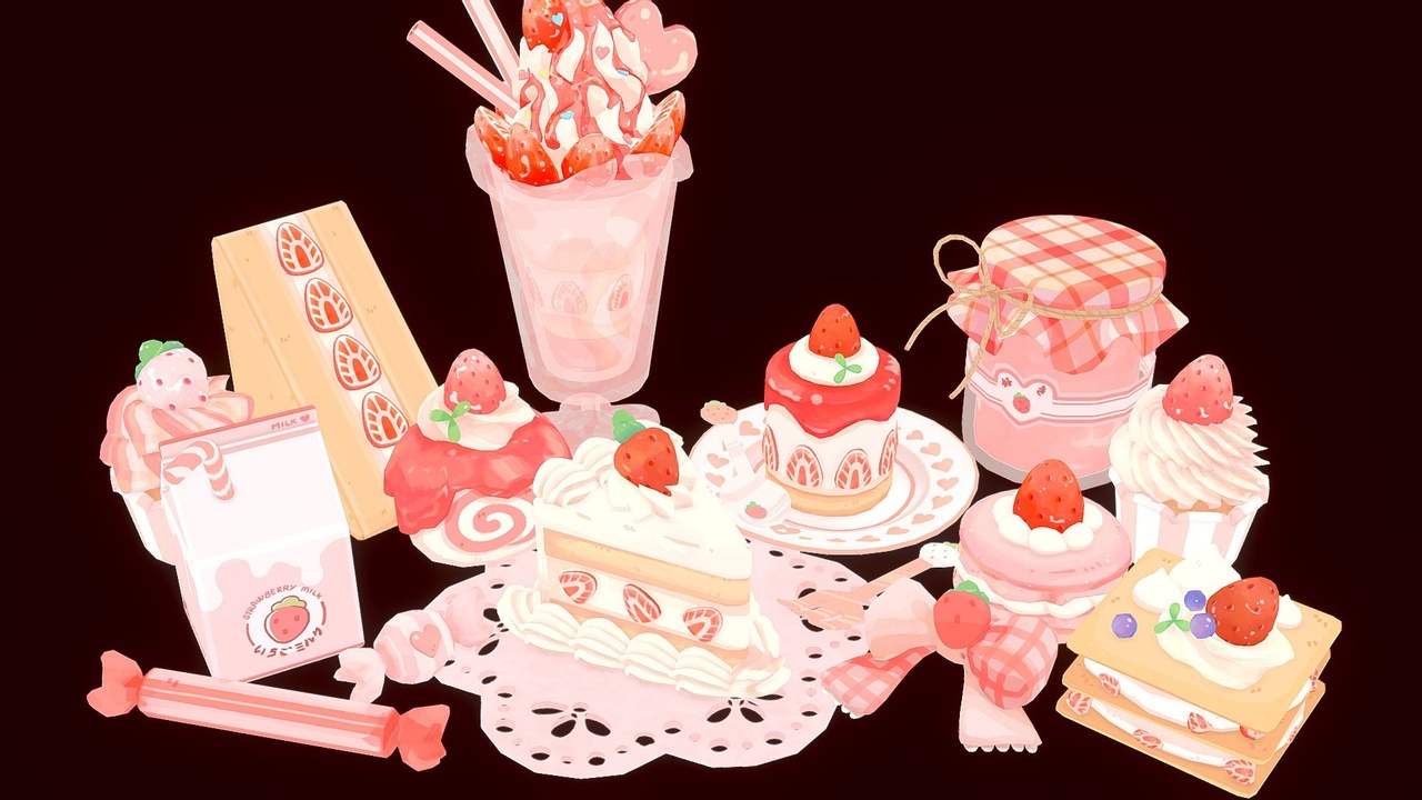 Media 1 for listing Strawberry Dessert Set