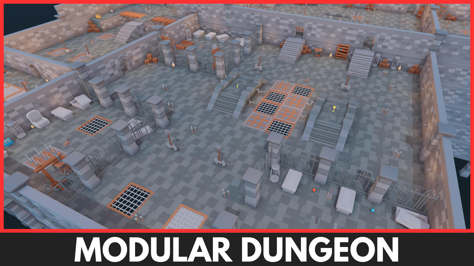 Modular Dungeon - Stylized Low Poly Asset Pack by Ake | Fab