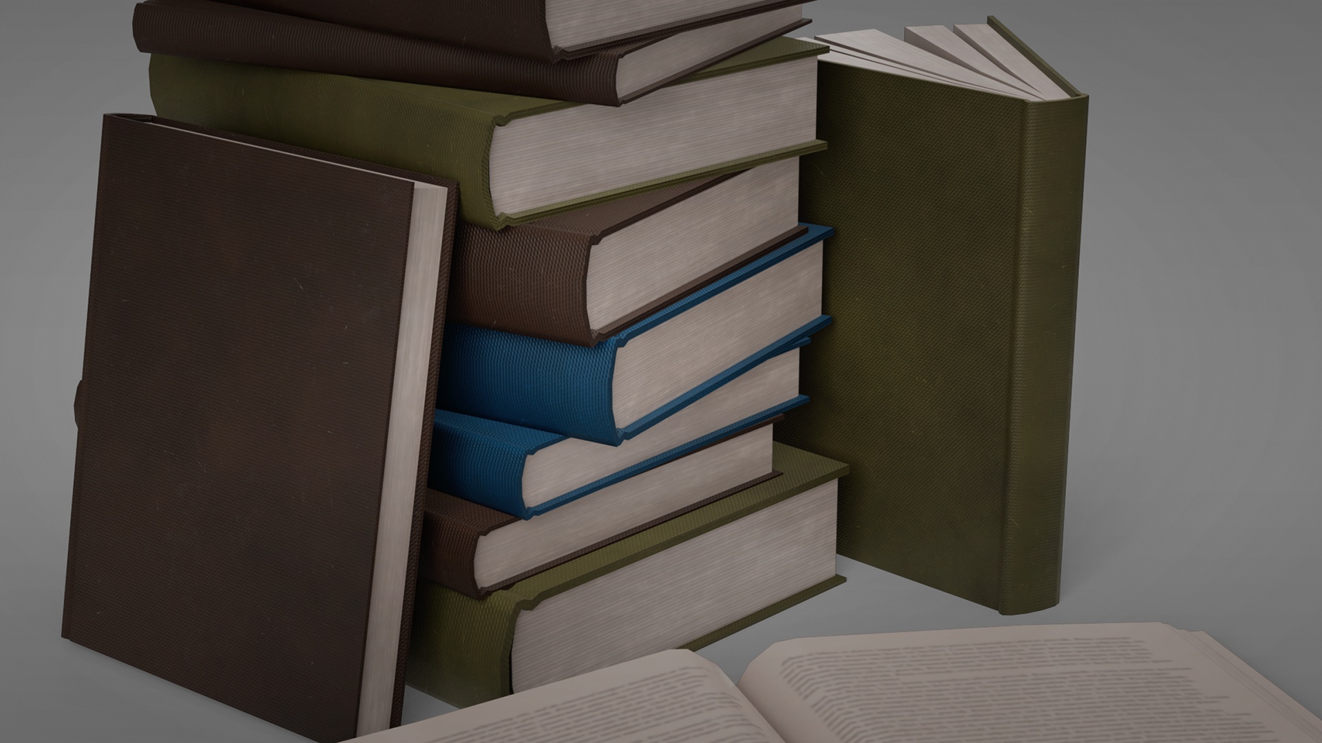 Media 1 for listing Book and Paper Props Pack - Game-Ready Low-poly 3D model bundle (PBR )