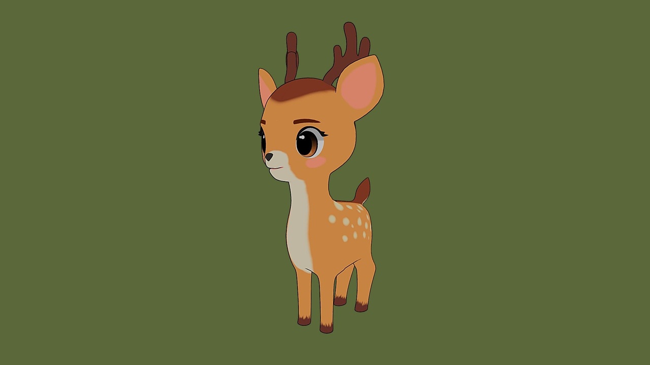 Media 1 for listing Stylized Toon Deer