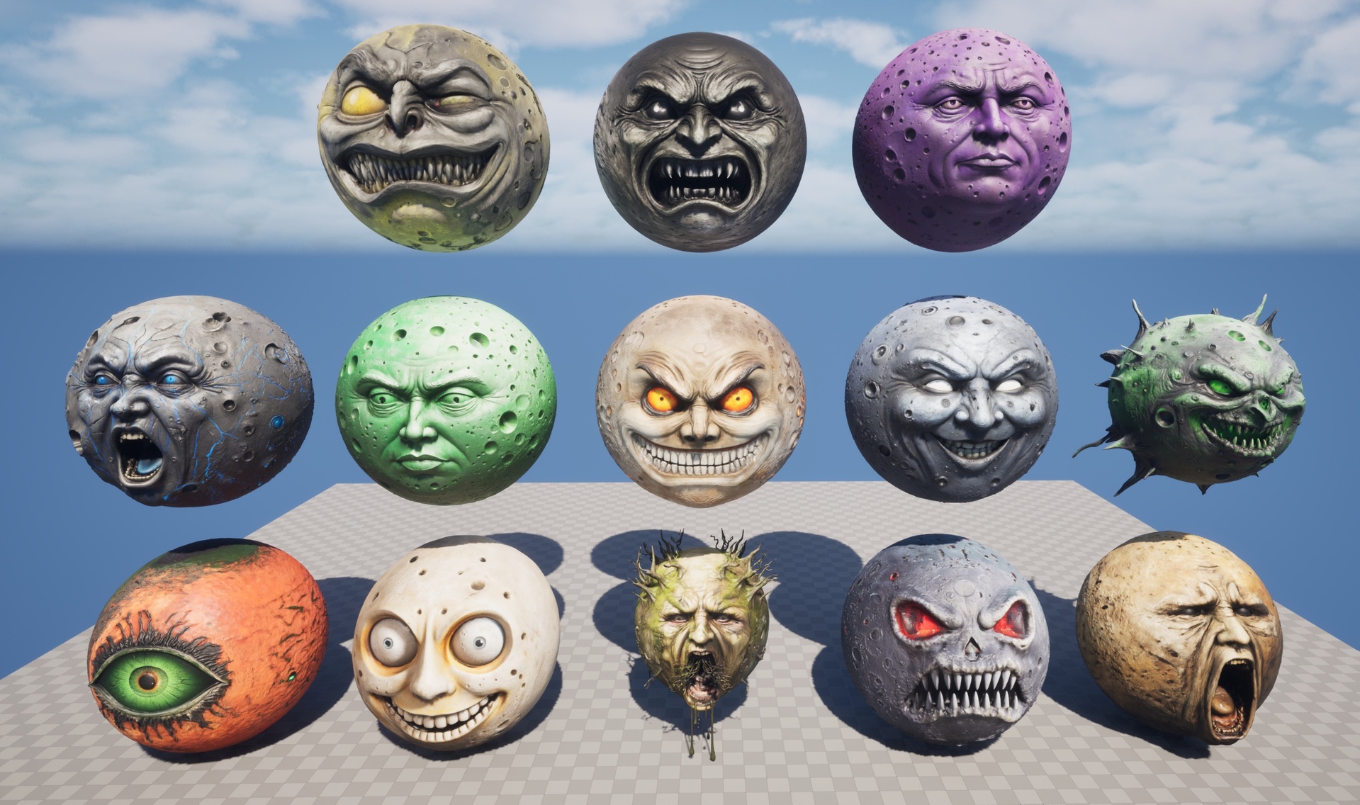 Media 1 for listing Grinning Moon Face Bundle