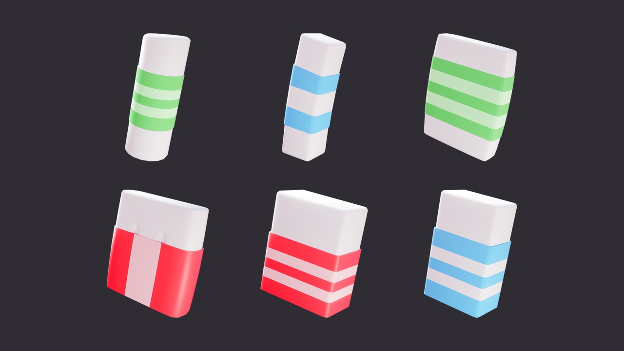 Media 1 for listing Lowpoly Eraser Pack