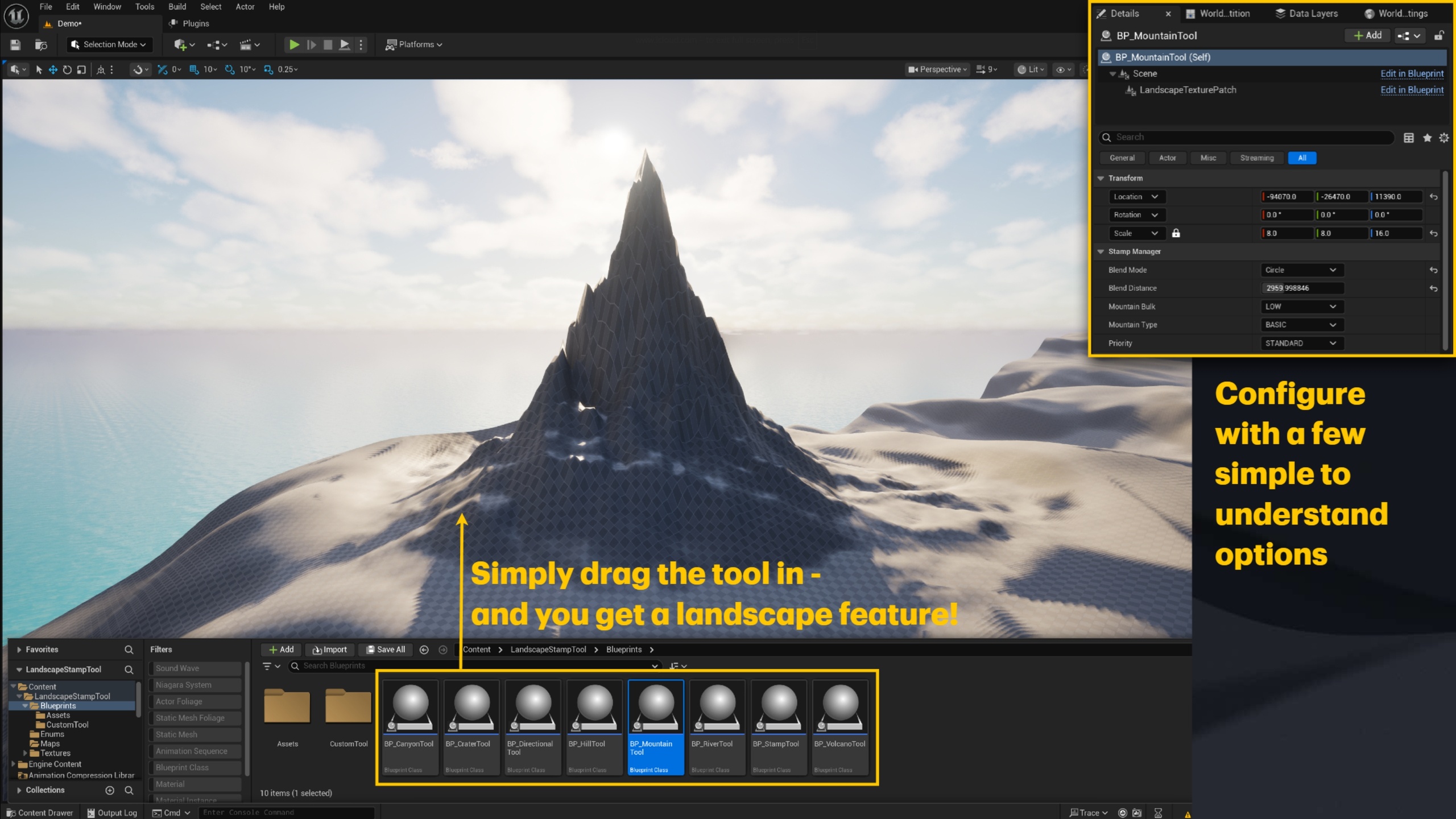 Media 1 for listing Landscape Stamp Tool | Dynamic Landscape Morphing
