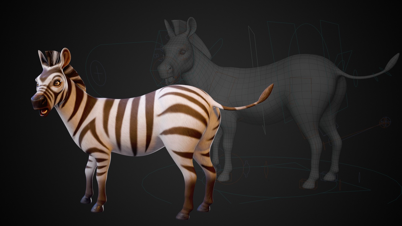 Media 1 for listing Zebra - Stylized Animal Rigged