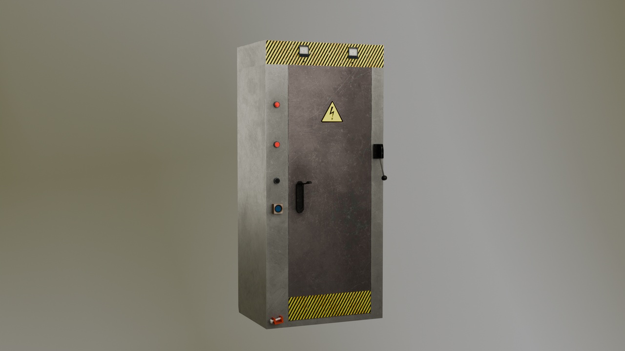 Media 1 for listing 3D Model Electrical Control Cabinet with Ammeter