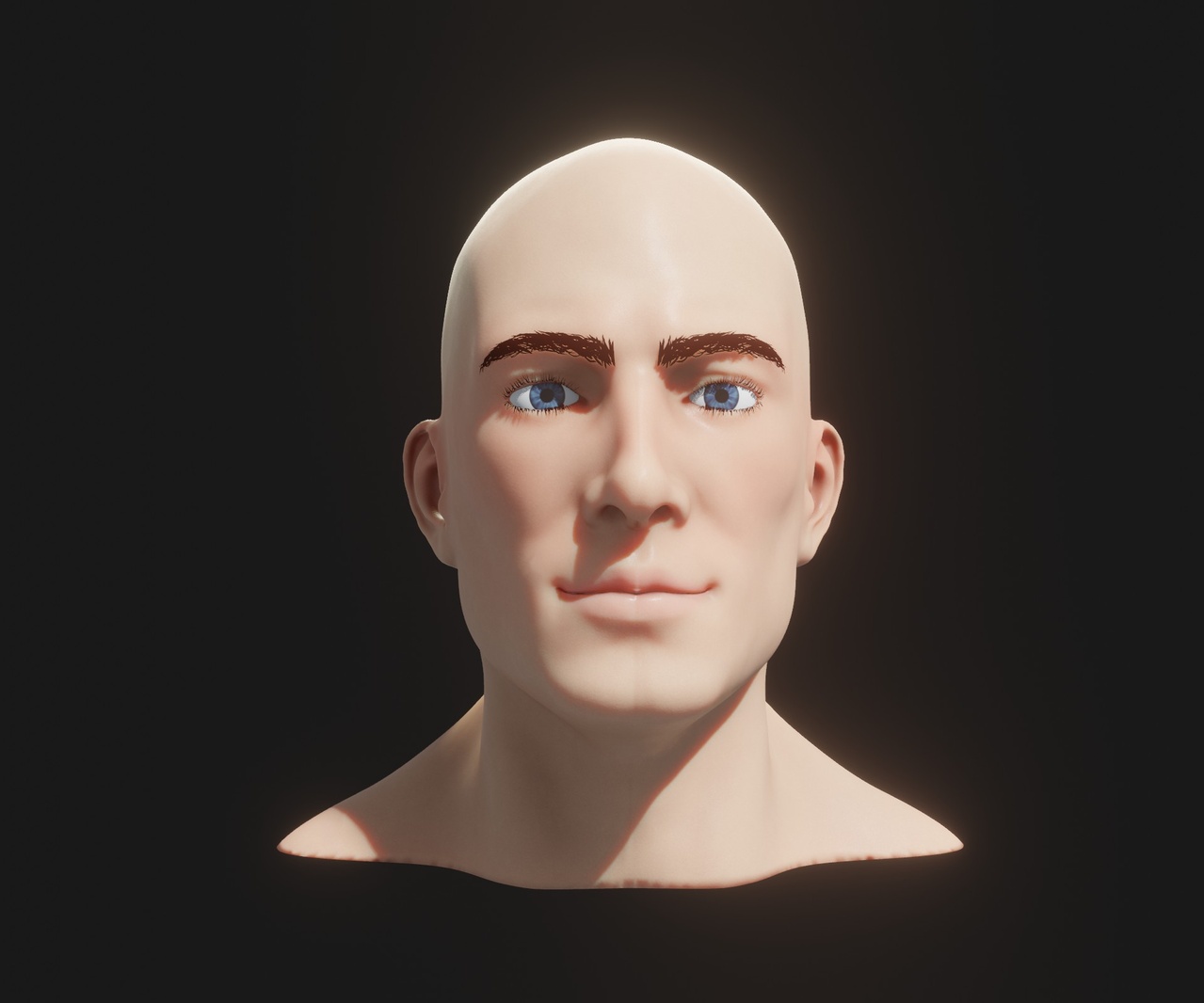 Media 1 for listing Realistic Male Head 3D Model Animated with Facial Expressions