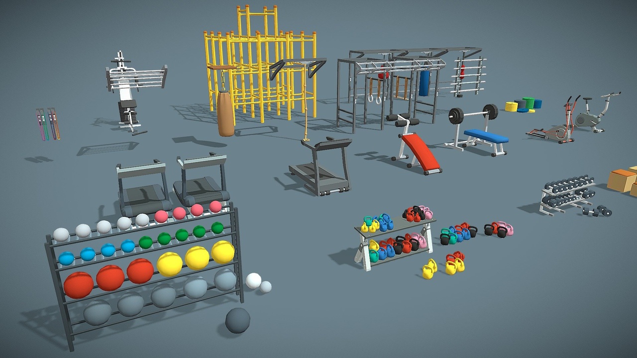 Media 1 for listing Props Pack - Gym Equipment