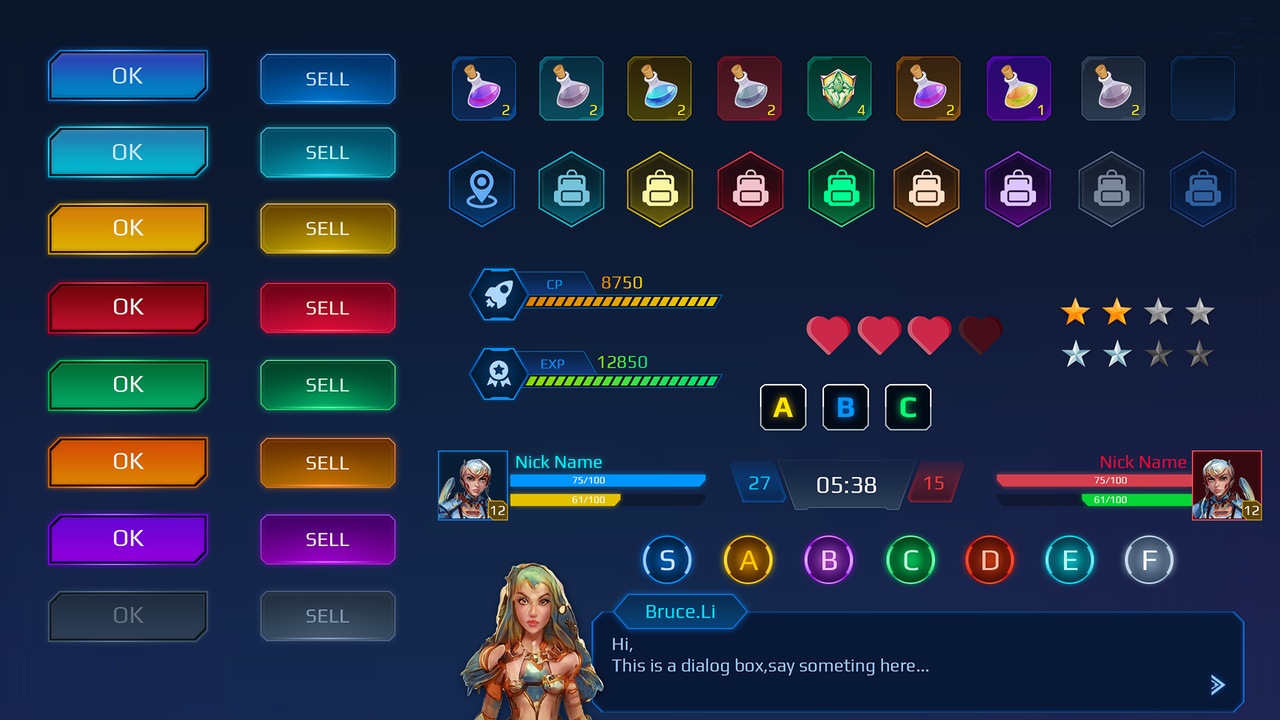 Media 1 for listing SCI-FI UI Pro_Blue Theme
