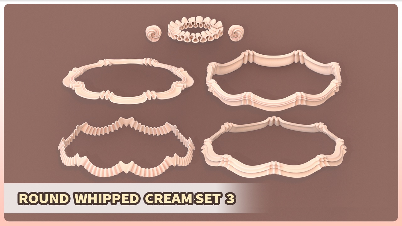 Media 1 for listing Cream Set 3 - Round Cream