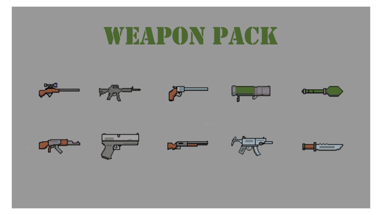 Media 1 for listing 2D Pixel Weapon Pack