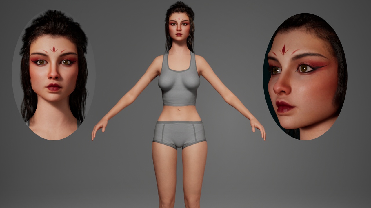 Media 1 for listing Editable MetaHuman Beauty - Priyanka.With hair, no clothing included.