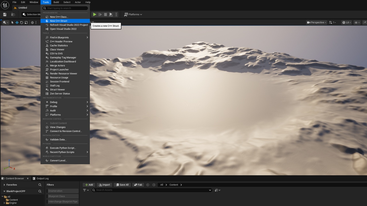 Media 1 for listing Add New C++ Struct Option to Tools Menu