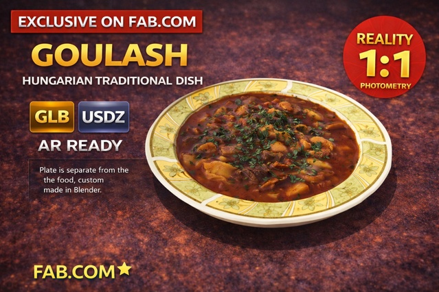 Goulash | Hungarian Food Photogrammetry 3D Model — Cobalt Game Assets