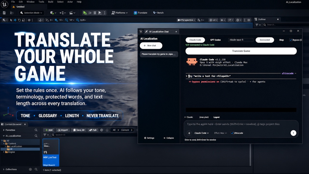 Media 1 for listing RIGIPO - AI Localization | Auto Translate Your Whole Game with AI
