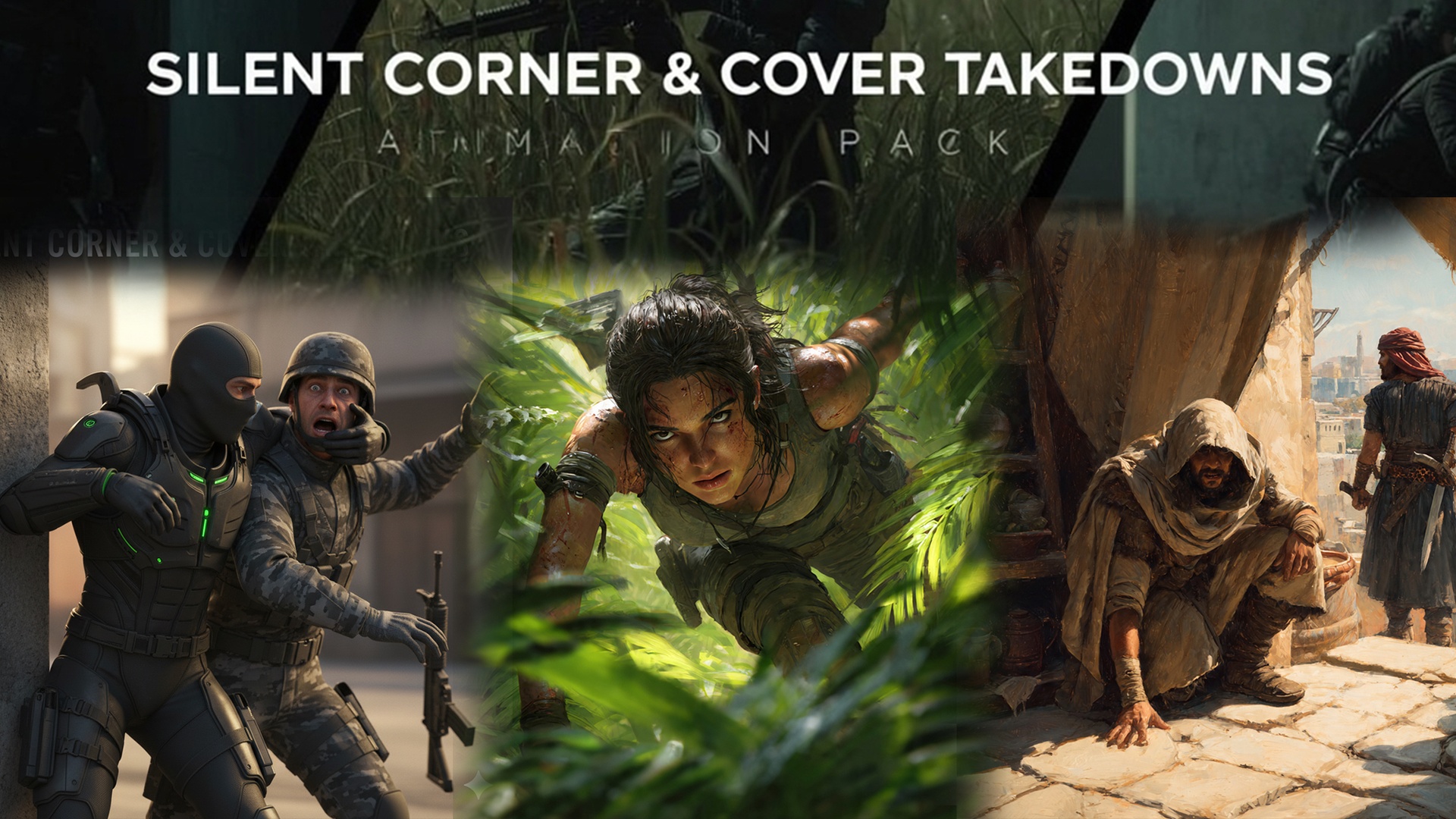 Media 1 for listing Silent Corner & Cover Takedowns Animation Pack