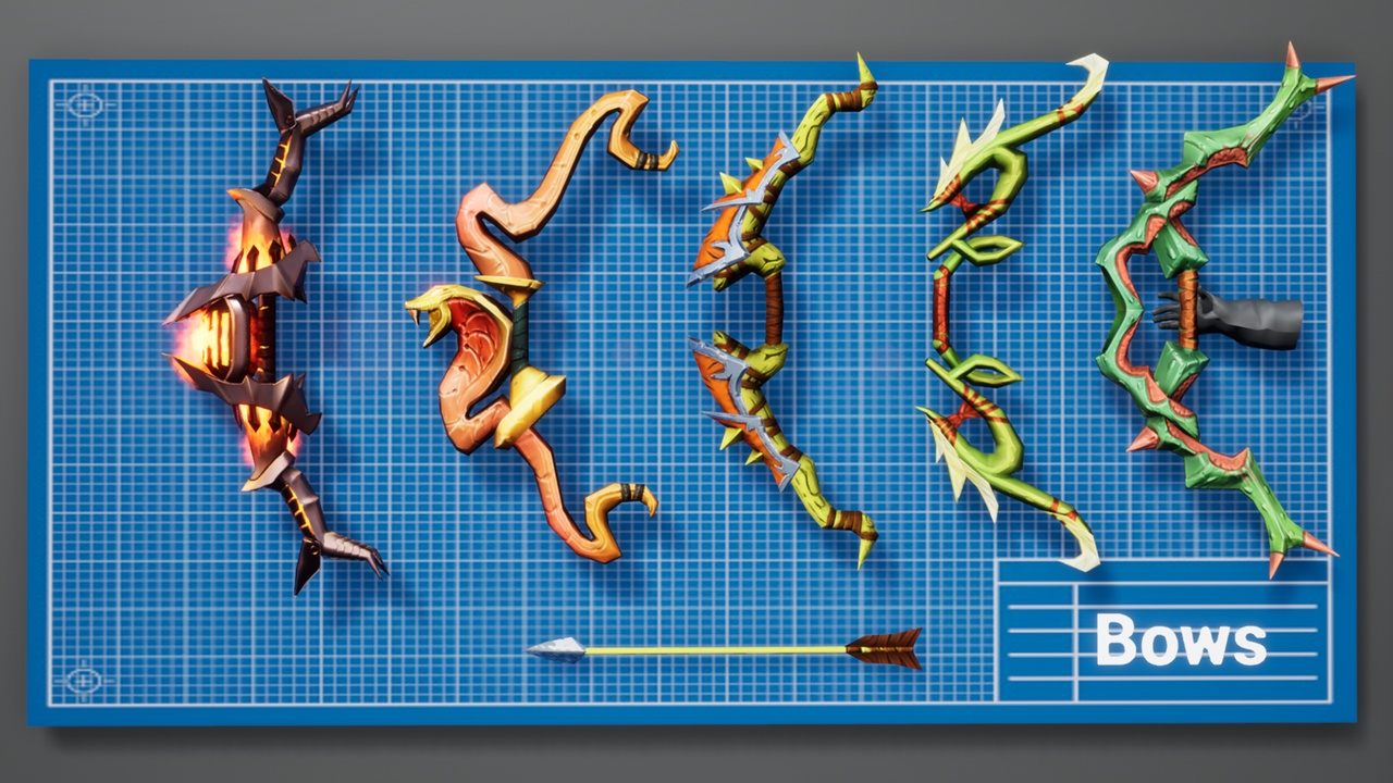 Media 1 for listing Stylized Fantasy Weapons