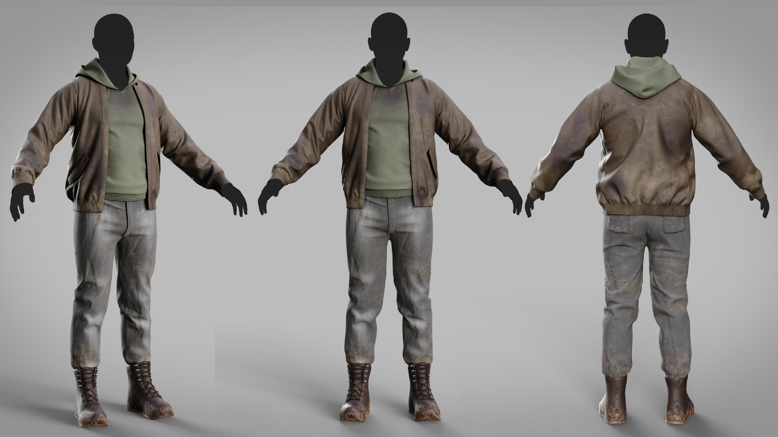Media 1 for listing Resizable Urban Adventure Hoodie Pants Boots for MetaHuman