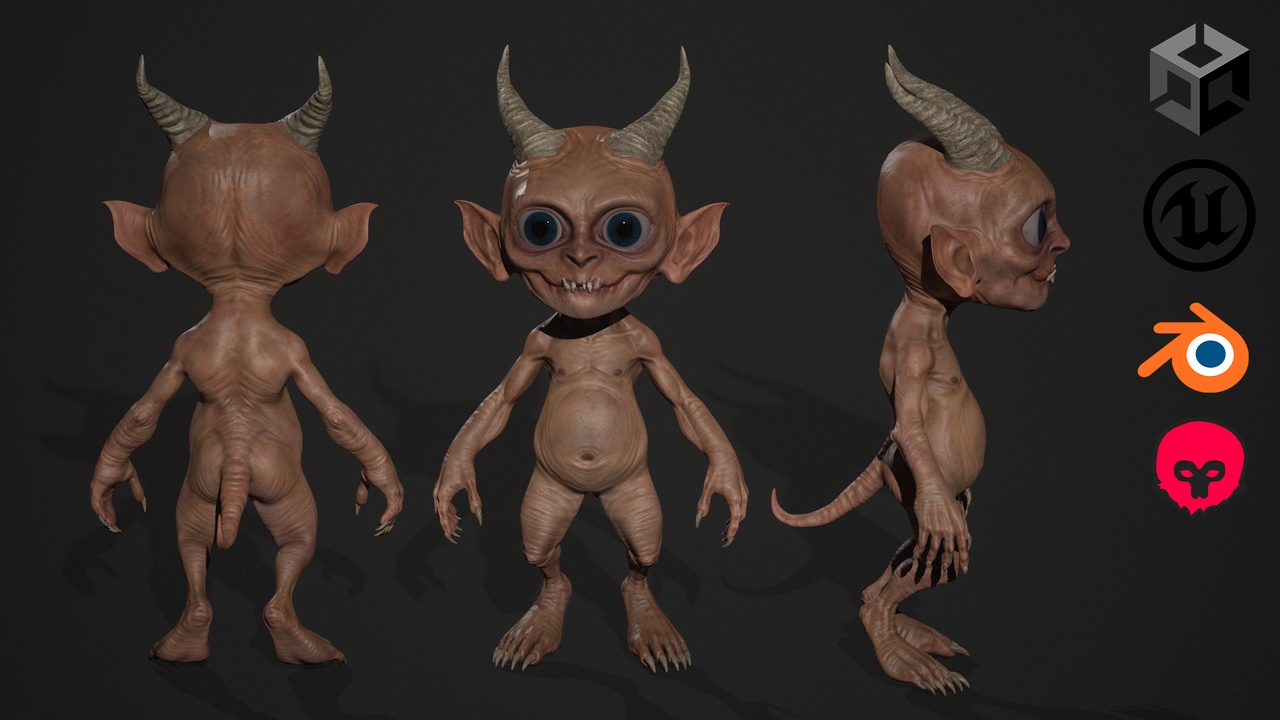 Media 1 for listing Game Ready Rigged Demon Character