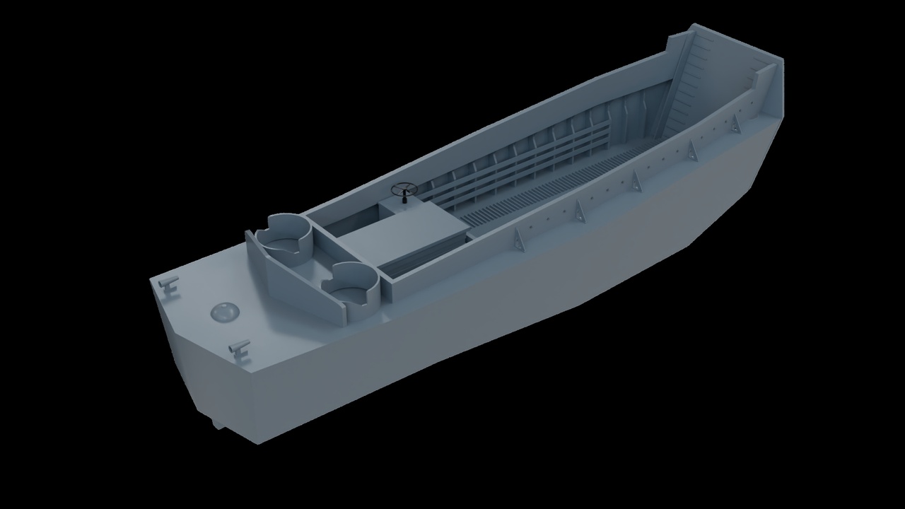 Media 1 for listing LCVP Landing Craft vehicle personnel WWII Military Boat PBR Low-poly 3D model