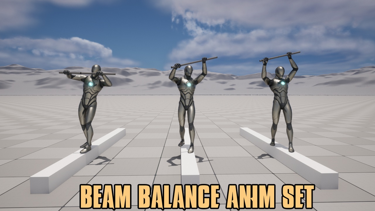 Media 1 for listing Parkour Beam Balance Anim Set