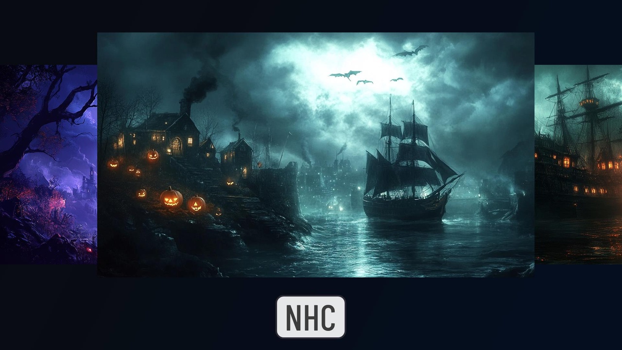 Media 1 for listing NHC - Halloween Nightscapes Backgrounds