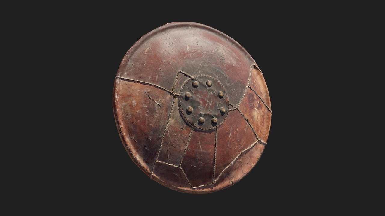 Media 1 for listing Historic Medieval Armor Shield Leather Round 01