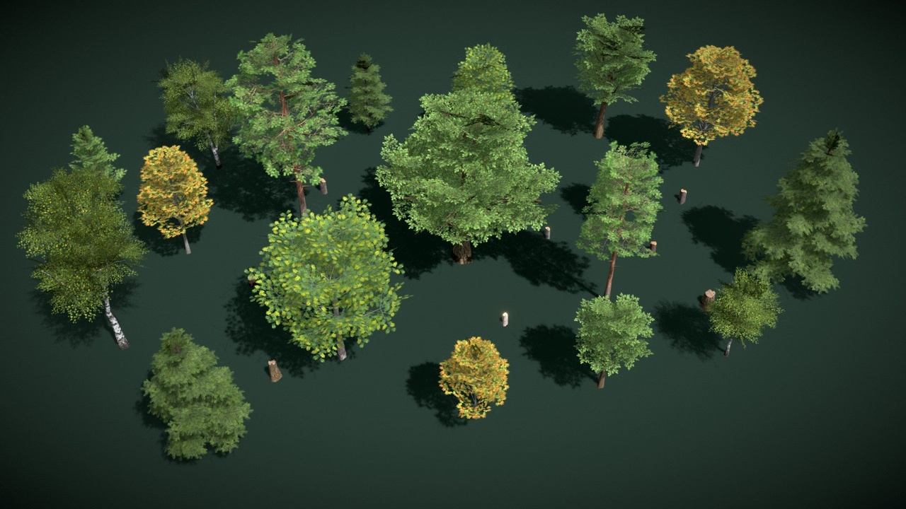 Media 1 for listing Low poly trees pack
