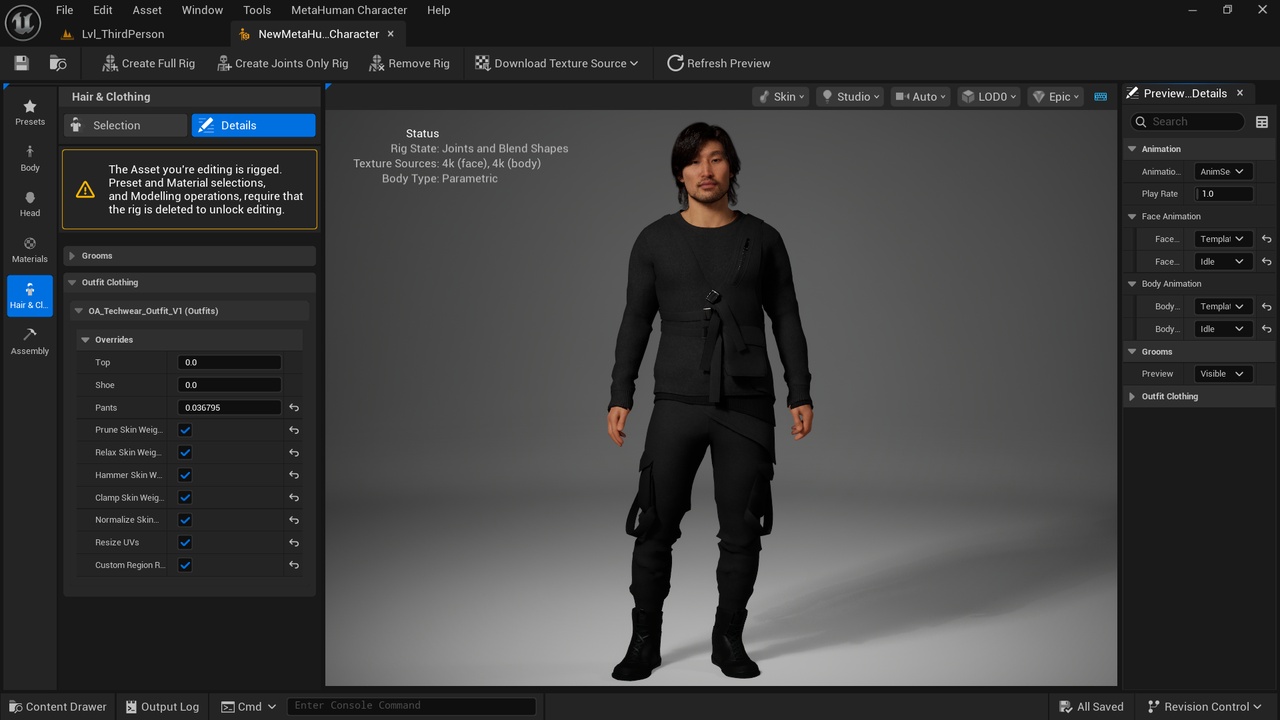 Media 1 for listing Metahuman Techwear Outfit