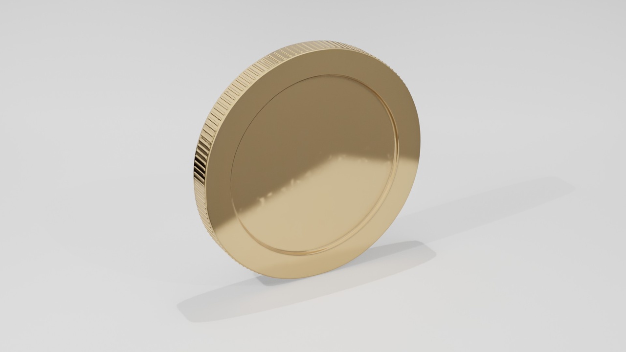 Media 1 for listing Gold Coin 3D Model – Low Poly Currency Asset
