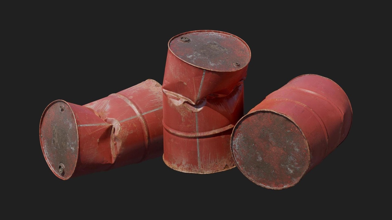 Media 1 for listing Rusty Metal Barrel