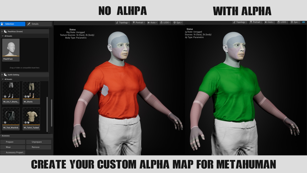 Media 1 for listing Metahuman Alpha Mask Creator