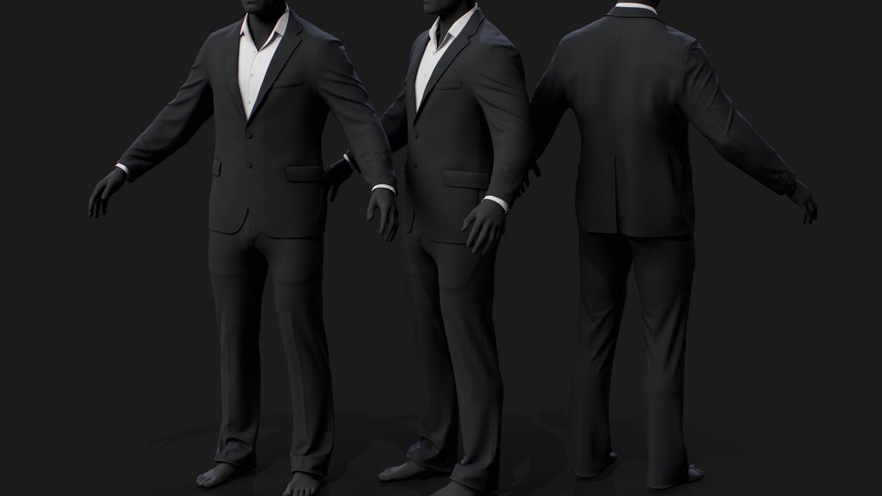 Media 1 for listing Business Suit Outfit for MetaHuman – Parametric Wardrobe (MHPKG)