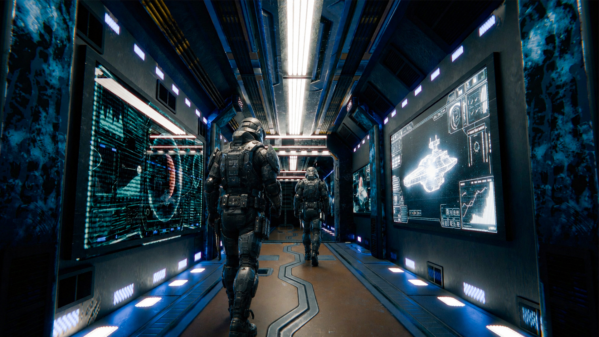 Sci-Fi Futuristic Corridor Hallway - Modular Interior GAME READY | Fab