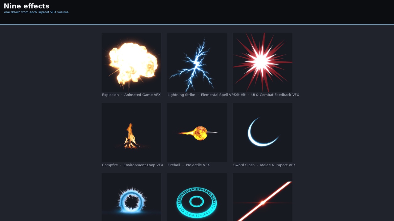 Media 1 for listing Free VFX Sampler Vol. 1 - 9 Animated Sprite Sheets
